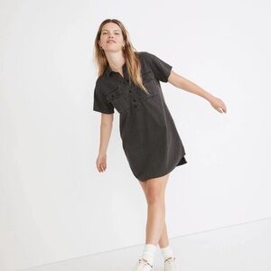 Madewell Black Denim Shirt Dress